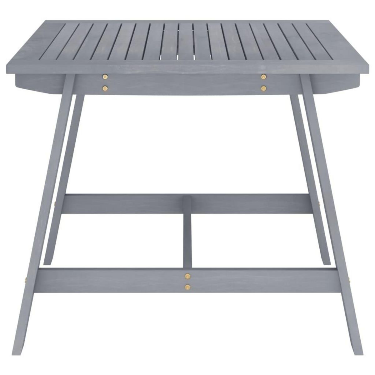 VIDAXL Table a dîner de jardin Gris 88x88x74 cm Bois d'acacia massif