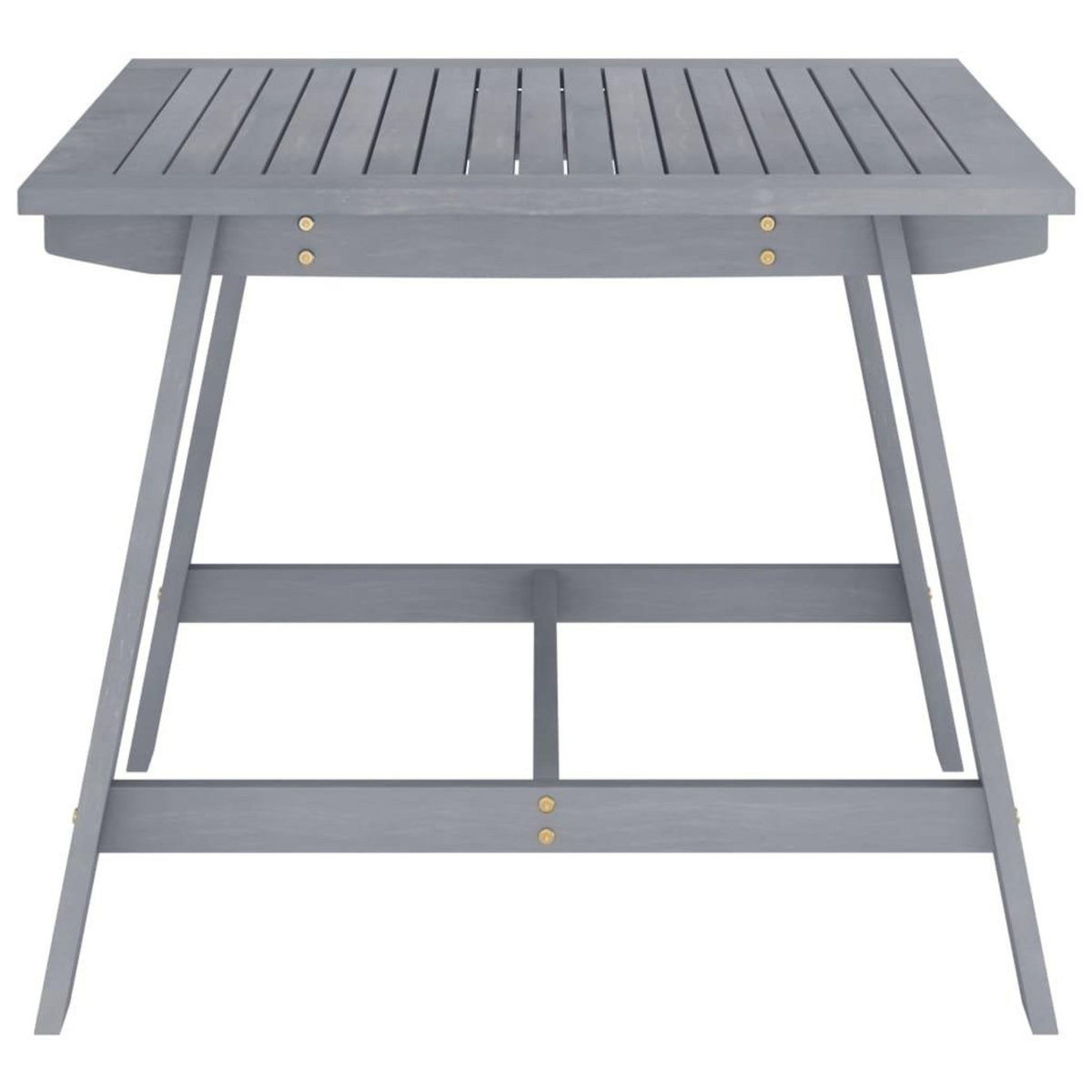 VIDAXL Table a dîner de jardin Gris 88x88x74 cm Bois d'acacia massif