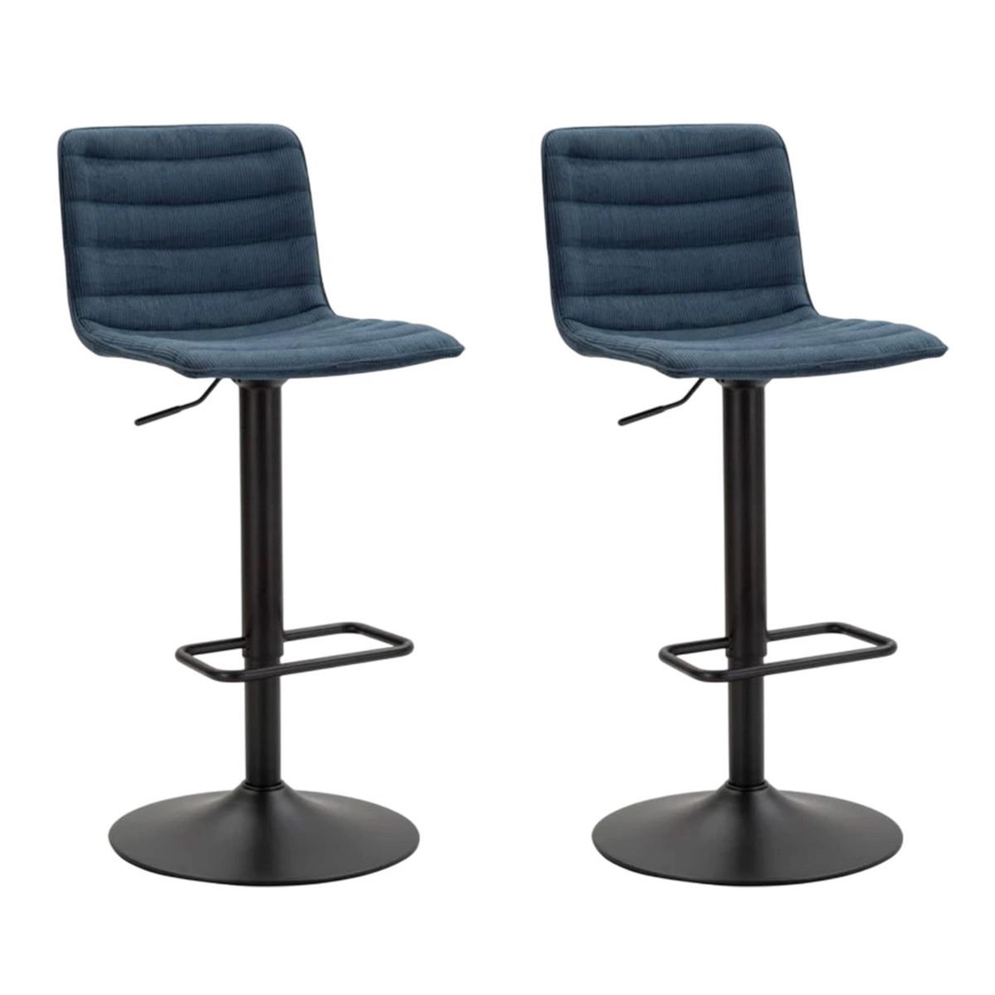Paris Prix Lot de 2 chaises de bar réglables  destiny  85-107cm noir & bleu