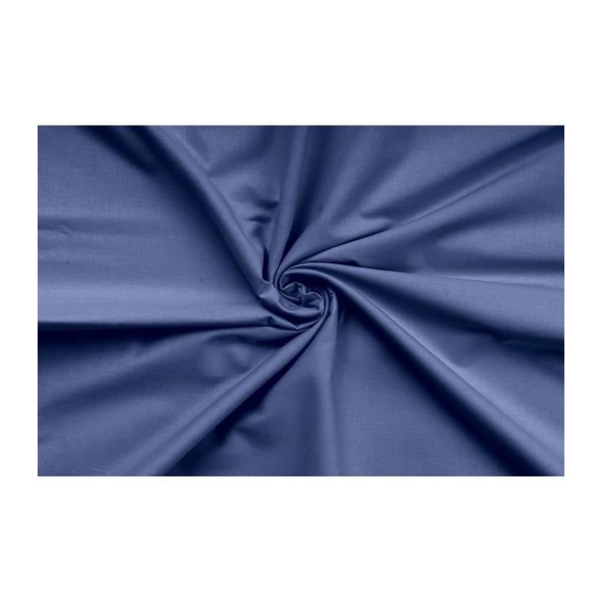 GENERIQUE Parure de lit - 1 housse de couette 220 x 240 cm + 2 taies d'oreiller 60 x 60 cm - 100% coton renforcé - Bleu