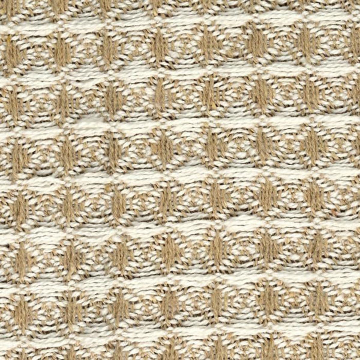 Paris Prix Plaid Nid d'Abeille  Gaufré  125x150cm Beige & Taupe