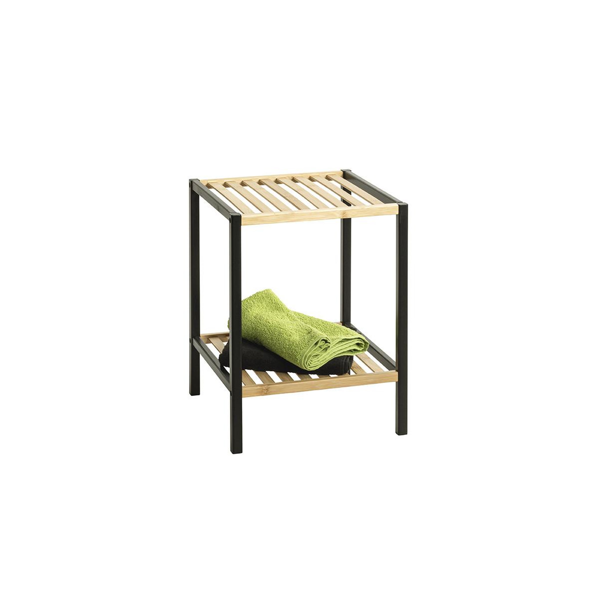 Voir la diapositive 5 : Paris Prix Étagère 2 niveaux en bambou  timmy  47cm naturel