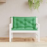 VIDAXL Coussins de banc jardin lot de 2 vert 100x50x7 cm tissu Oxford