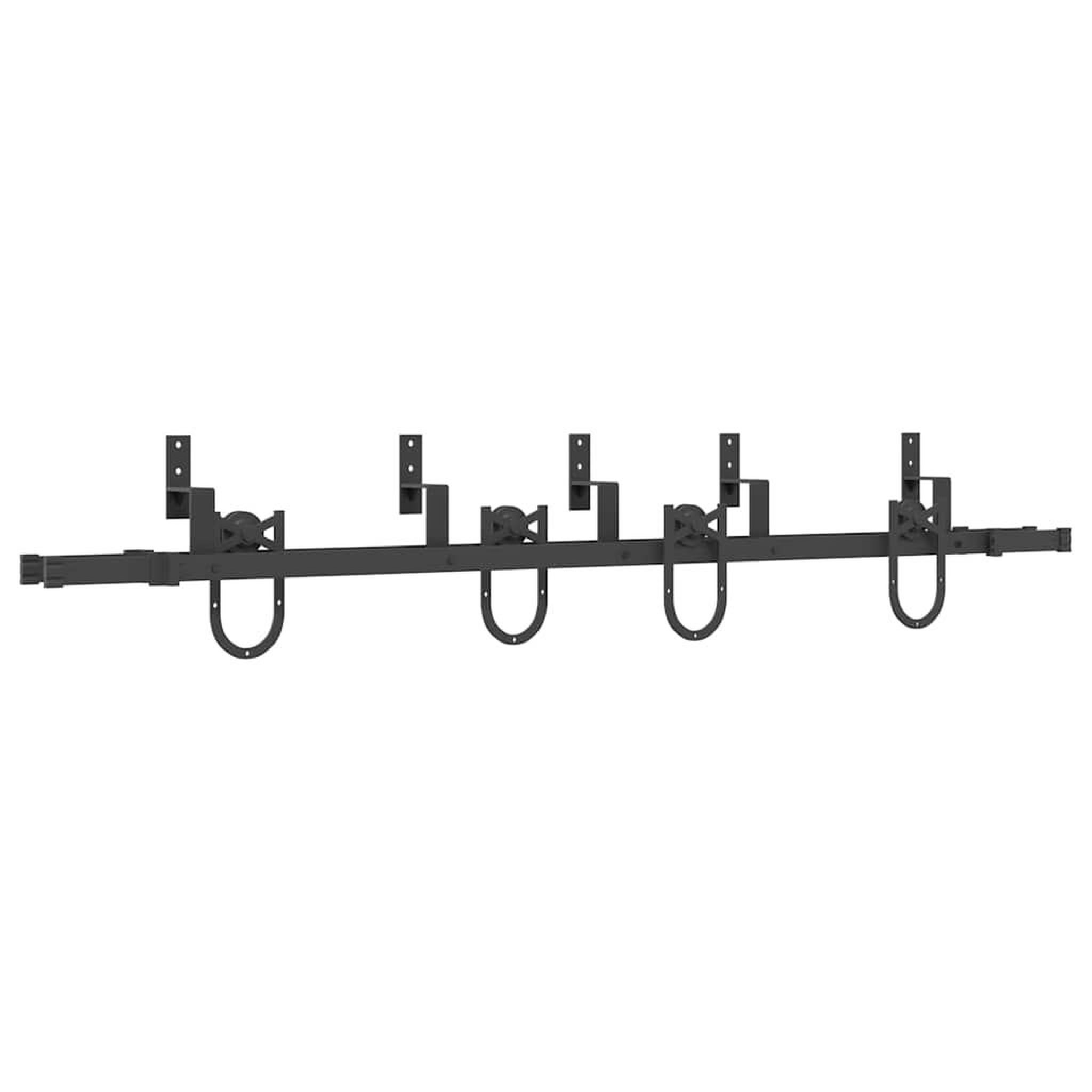 Voir la diapositive 2 : VIDAXL Kit de quincaillerie de porte coulissante 200 cm Acier Noir