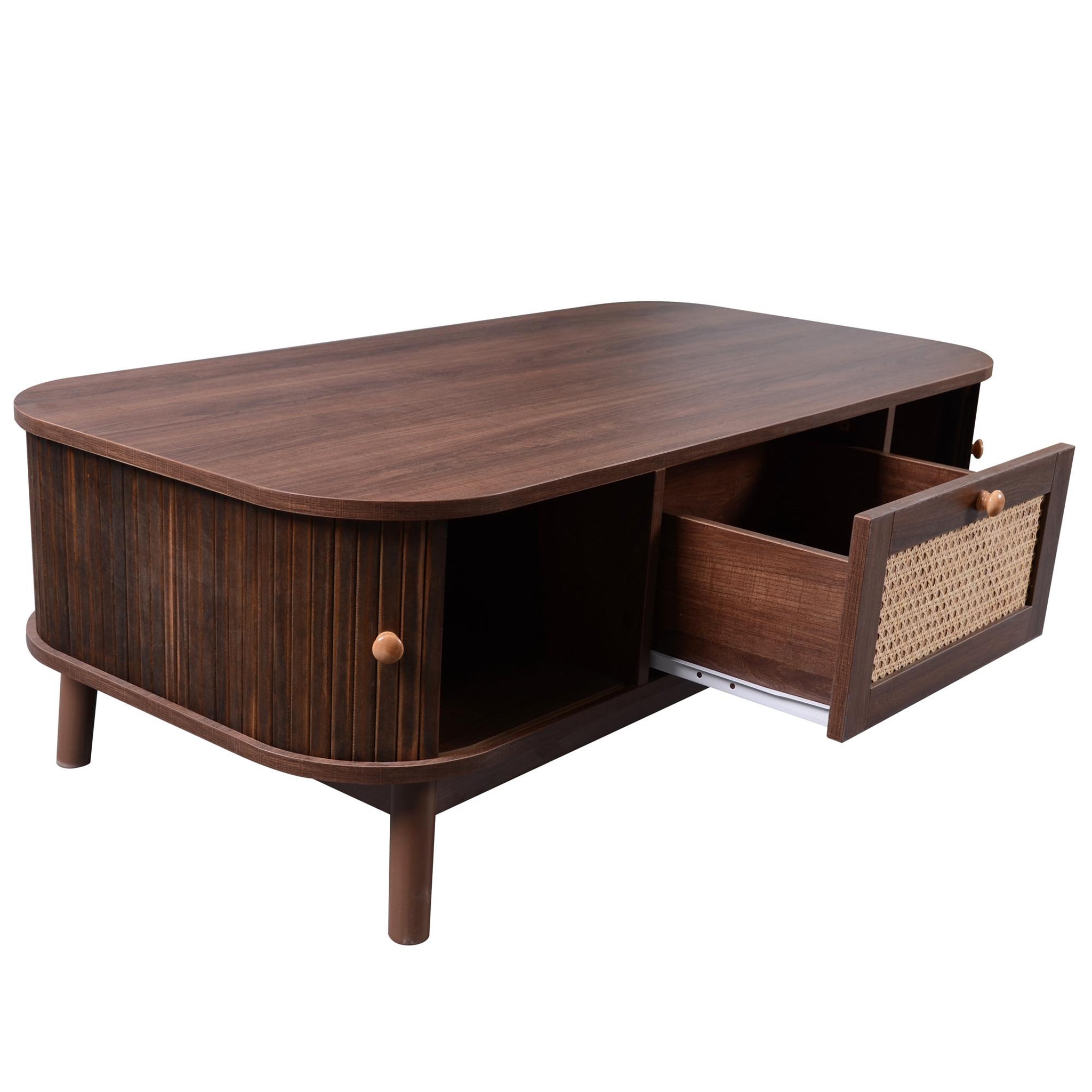 Voir la diapositive 4 : MERAX Table Basse 100 Cm Avec 1 Tiroir