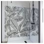 Voir la diapositive 2 : Paroi de douche à l'italienne motif feuillage noir 120x195 cm - JUNGLE 120