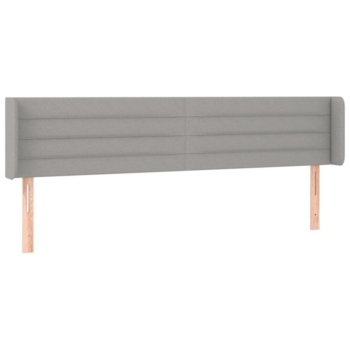 VIDAXL Tete de lit a LED Gris clair 163x16x78/88 cm Tissu