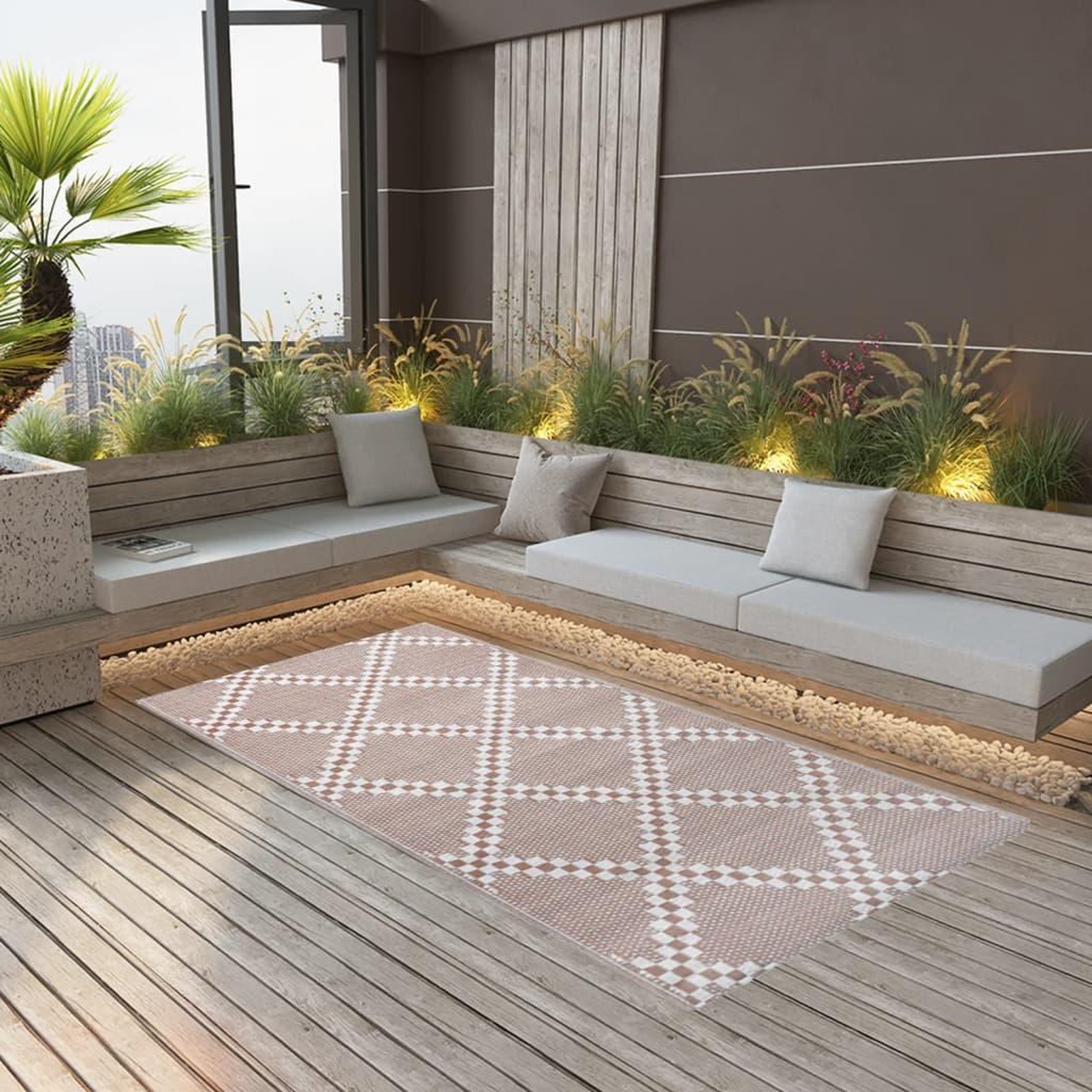 Voir la diapositive 1 : VIDAXL Tapis d'exterieur ARAKIL marron 160x230 cm PP