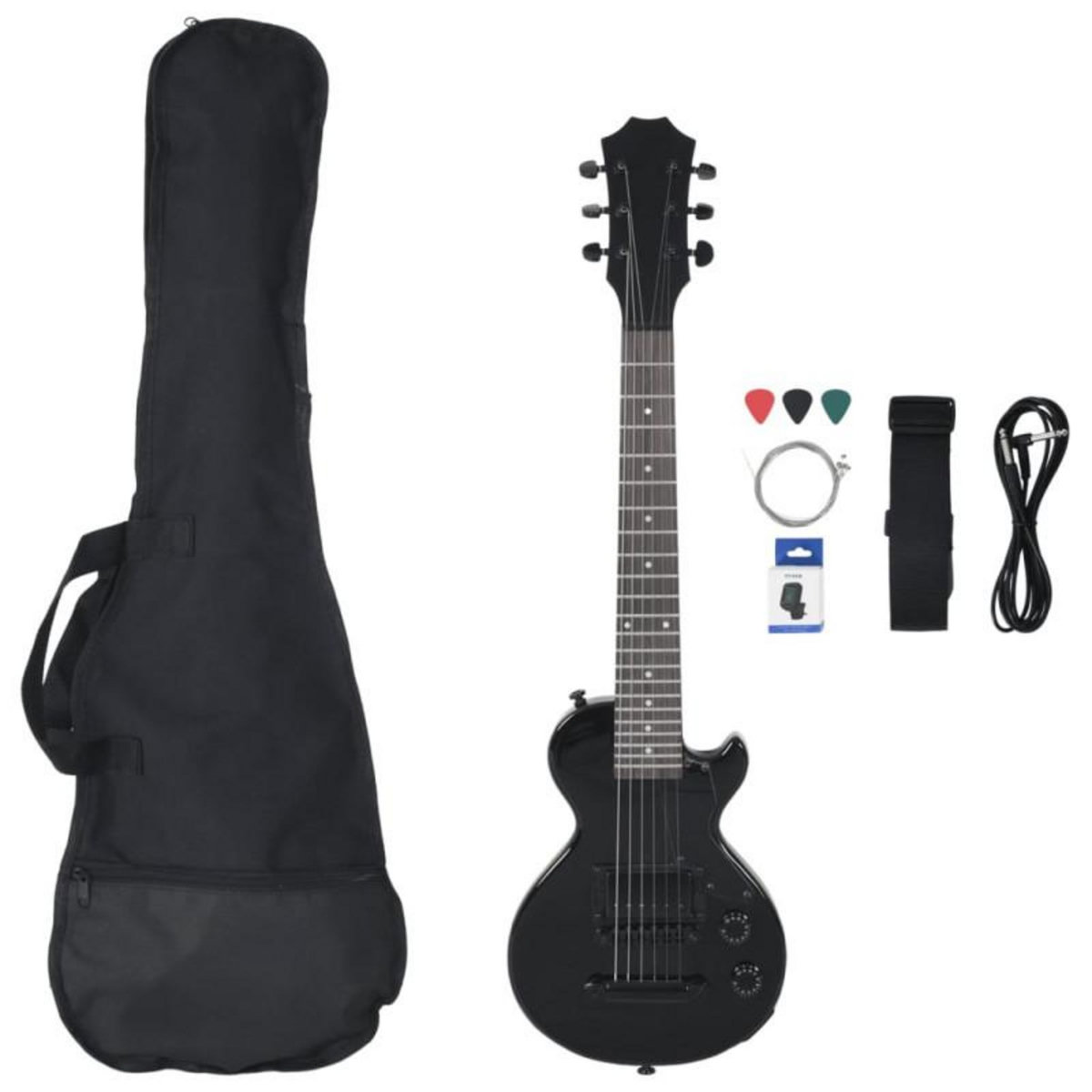 VIDAXL Guitare électrique pour enfants avec sac noir 3 4 30