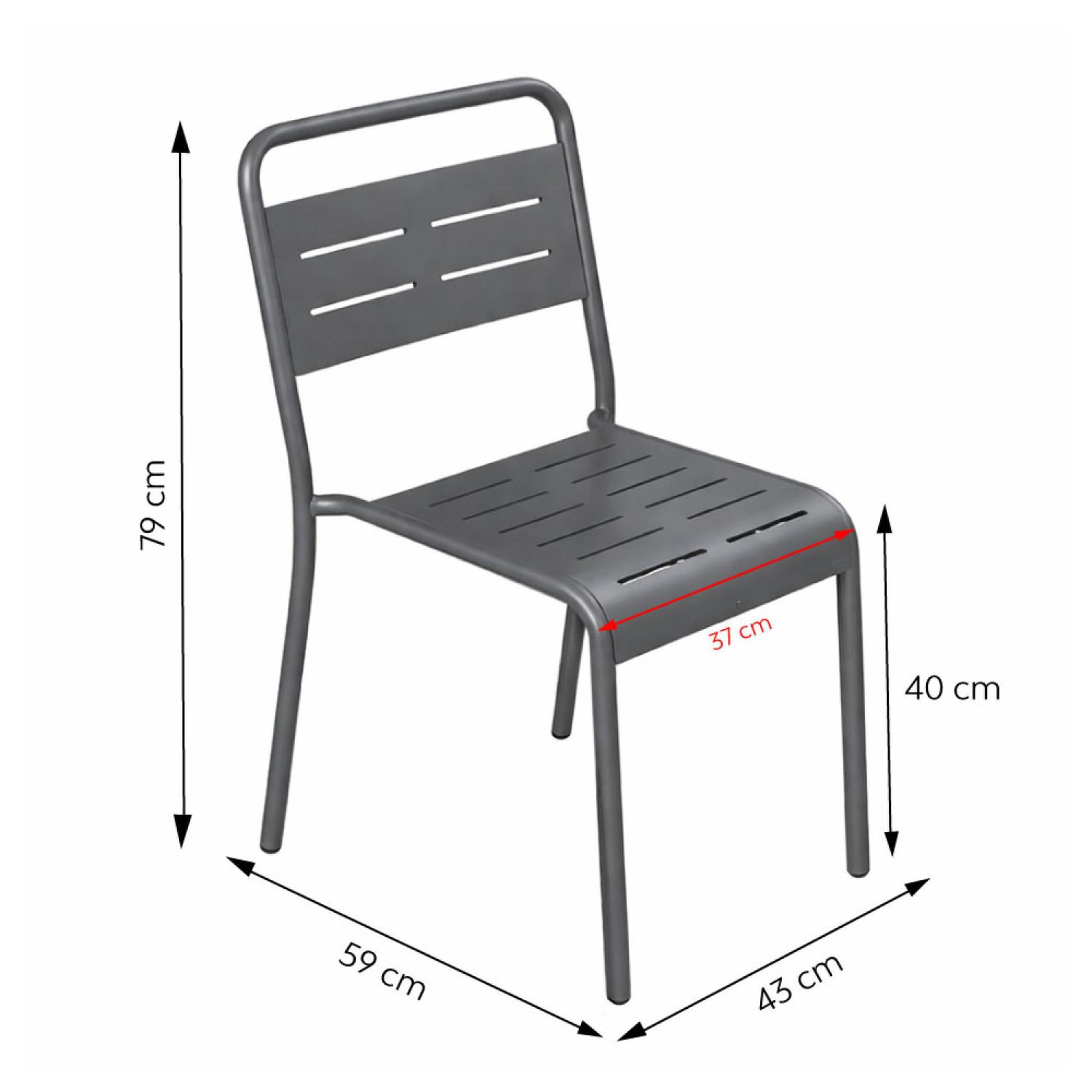 Voir la diapositive 5 : CONCEPT USINE Ensemble table de jardin 160 cm et 6 chaises bergame