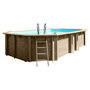 Voir la diapositive 8 : GRE Piscine hors sol bois ovale - 620x395x136cm - SAFRAN 2