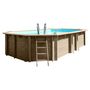 Voir la diapositive 8 : GRE Piscine hors sol bois ovale - 620x395x136cm - SAFRAN 2