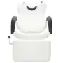 VIDAXL Chaise de salon avec lavabo Blanc Similicuir