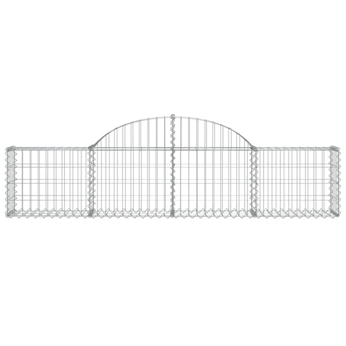 VIDAXL Paniers a gabions arques 25 pcs 200x30x40/60 cm Fer galvanise