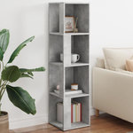 VIDAXL Armoire d angle Gris béton 33x33x132 cm Bois d'ingénierie