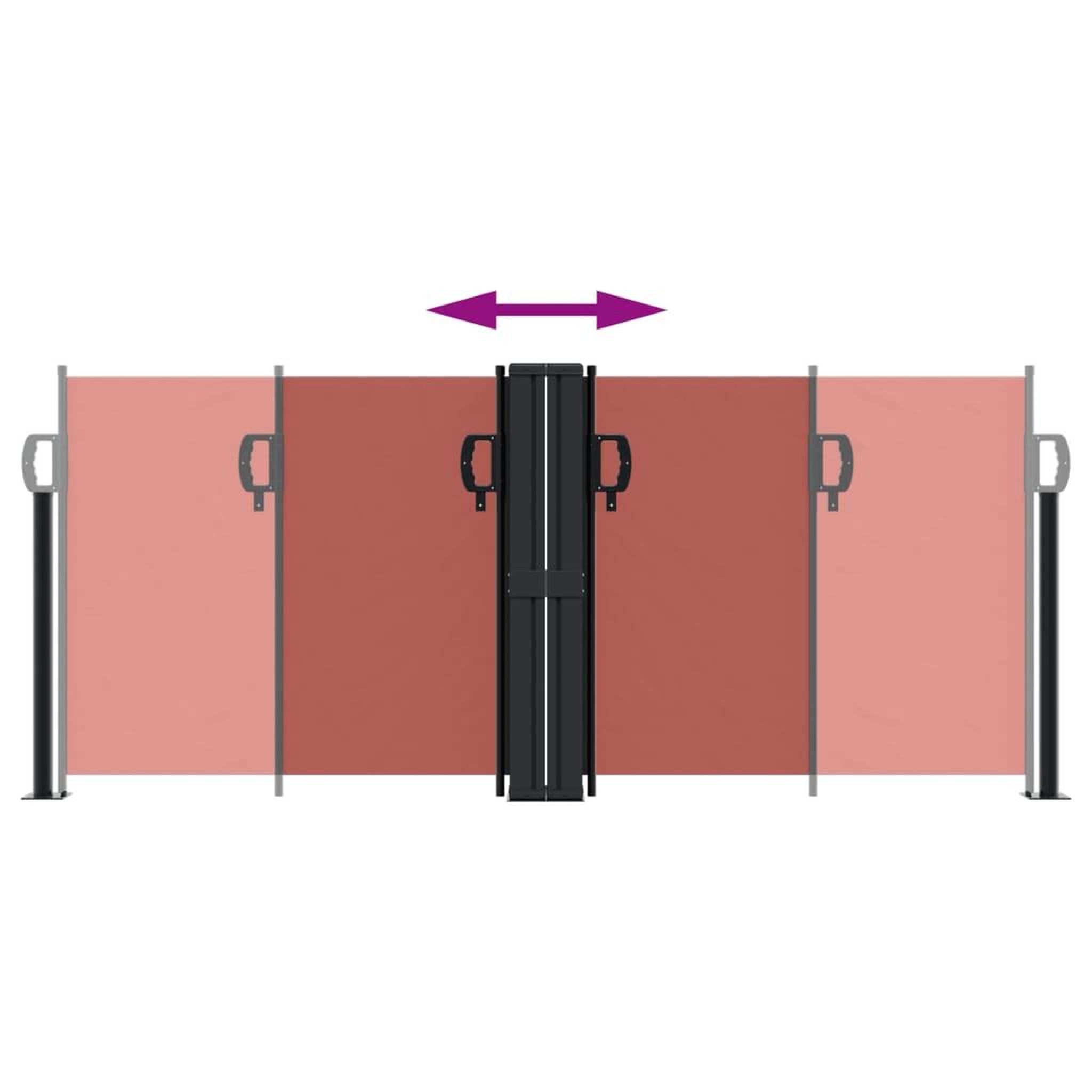 Voir la diapositive 5 : VIDAXL Auvent lateral retractable terre cuite 100x1000 cm