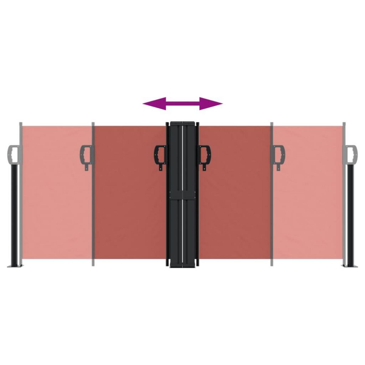 VIDAXL Auvent lateral retractable terre cuite 100x1000 cm