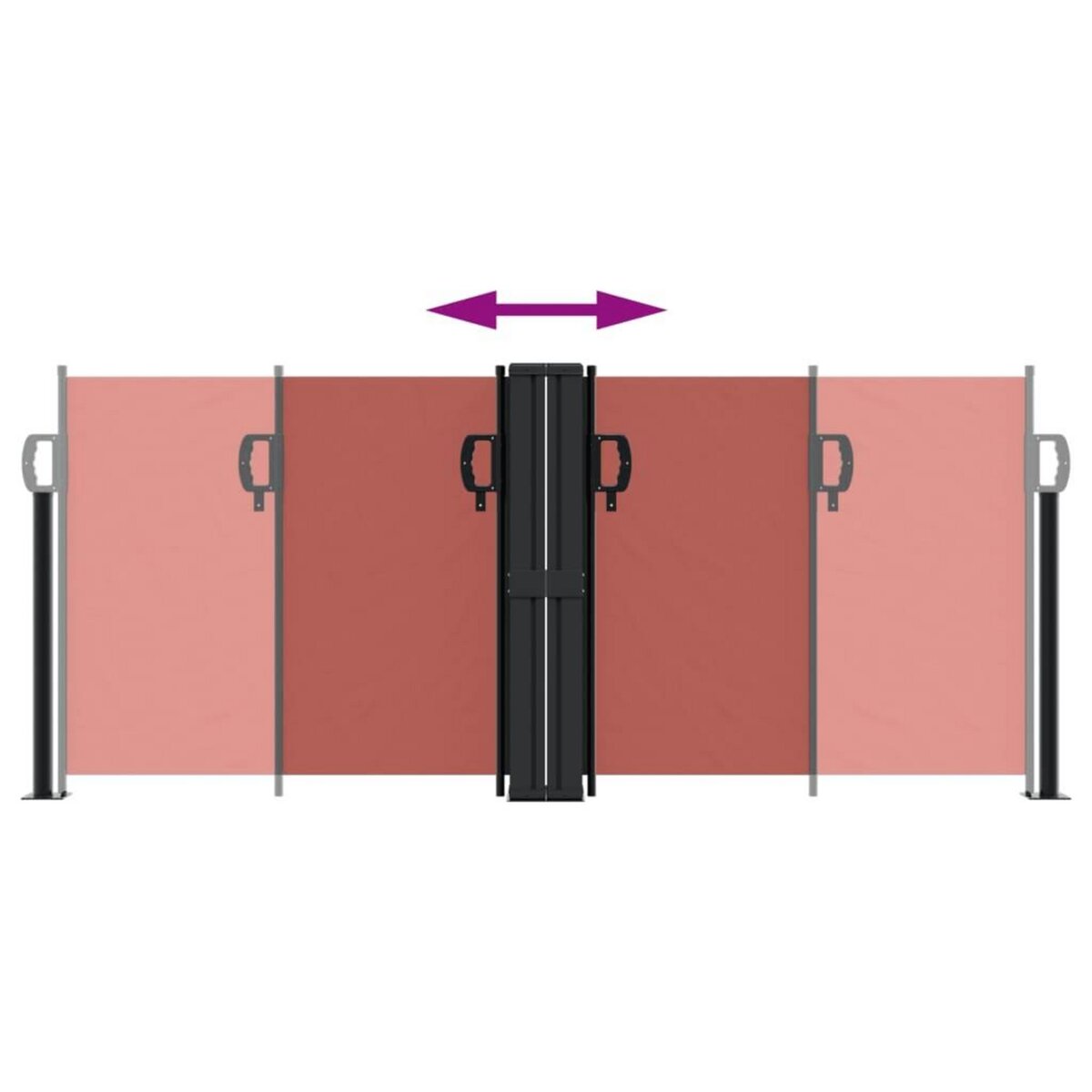 VIDAXL Auvent lateral retractable terre cuite 100x1000 cm
