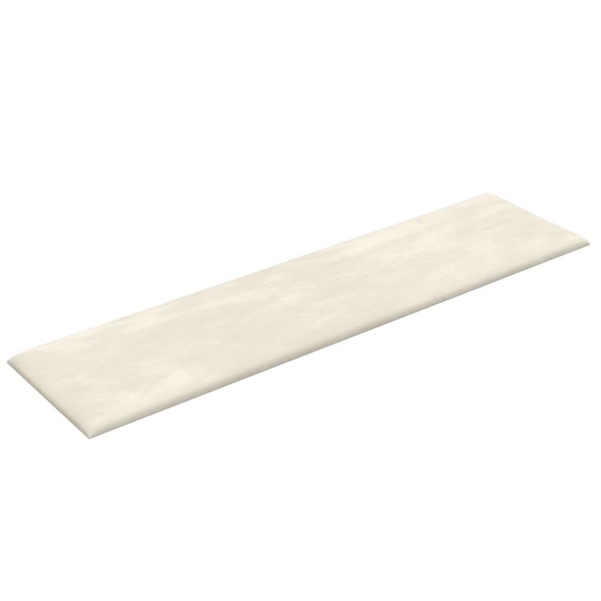 VIDAXL Panneaux muraux 12 pcs Creme 60x15 cm Velours 1,08 m²