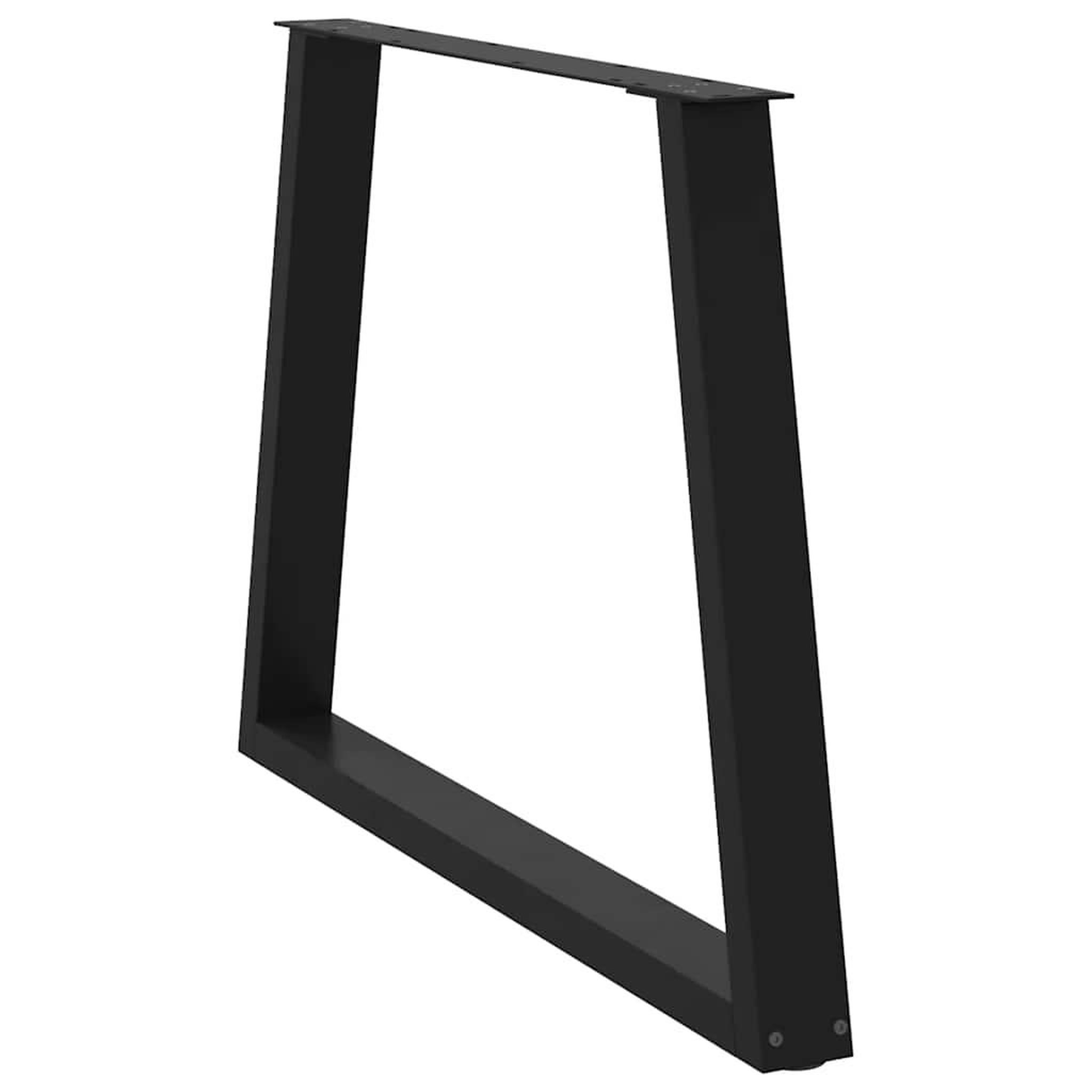 Voir la diapositive 4 : VIDAXL Pieds de table a manger forme de V 2 pcs noir 90x(72-73,3) cm
