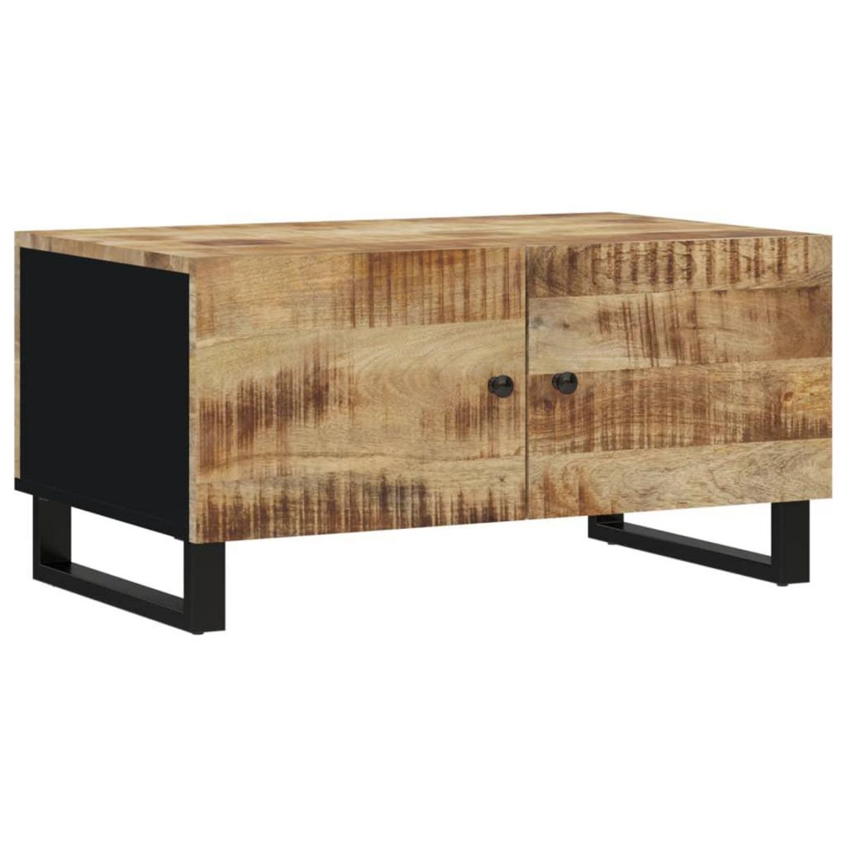 VIDAXL Table basse 80x50x40 cm Bois de manguier solide et d'ingenierie