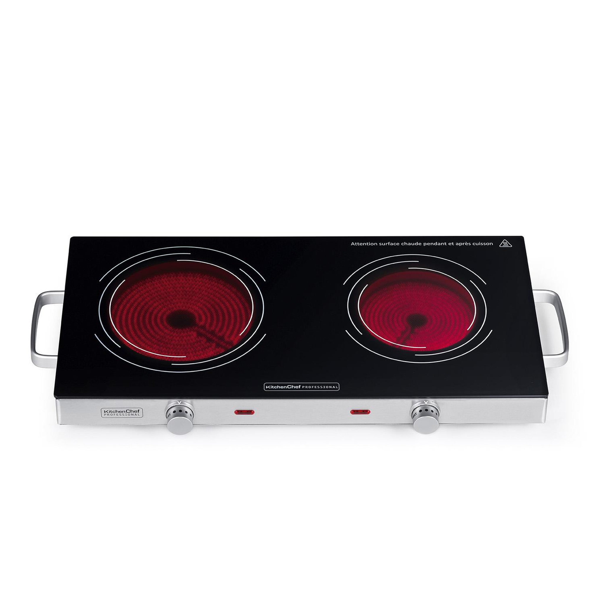 Voir la diapositive 2 : Kitchen chef Réchaud vitroceramique 2 feux 2800w - kcppv2800