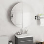 Voir la diapositive 1 : VIDAXL Armoire de salle de bain miroir rond et LED Noir 54x54x17,5 cm