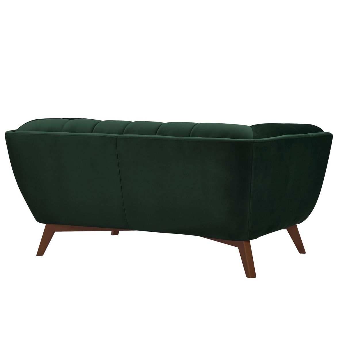 Rendez vous déco Canapé 3 places en velours vert foncé - Mona