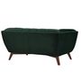 Voir la diapositive 2 : Rendez vous déco Canapé 3 places en velours vert foncé - Mona