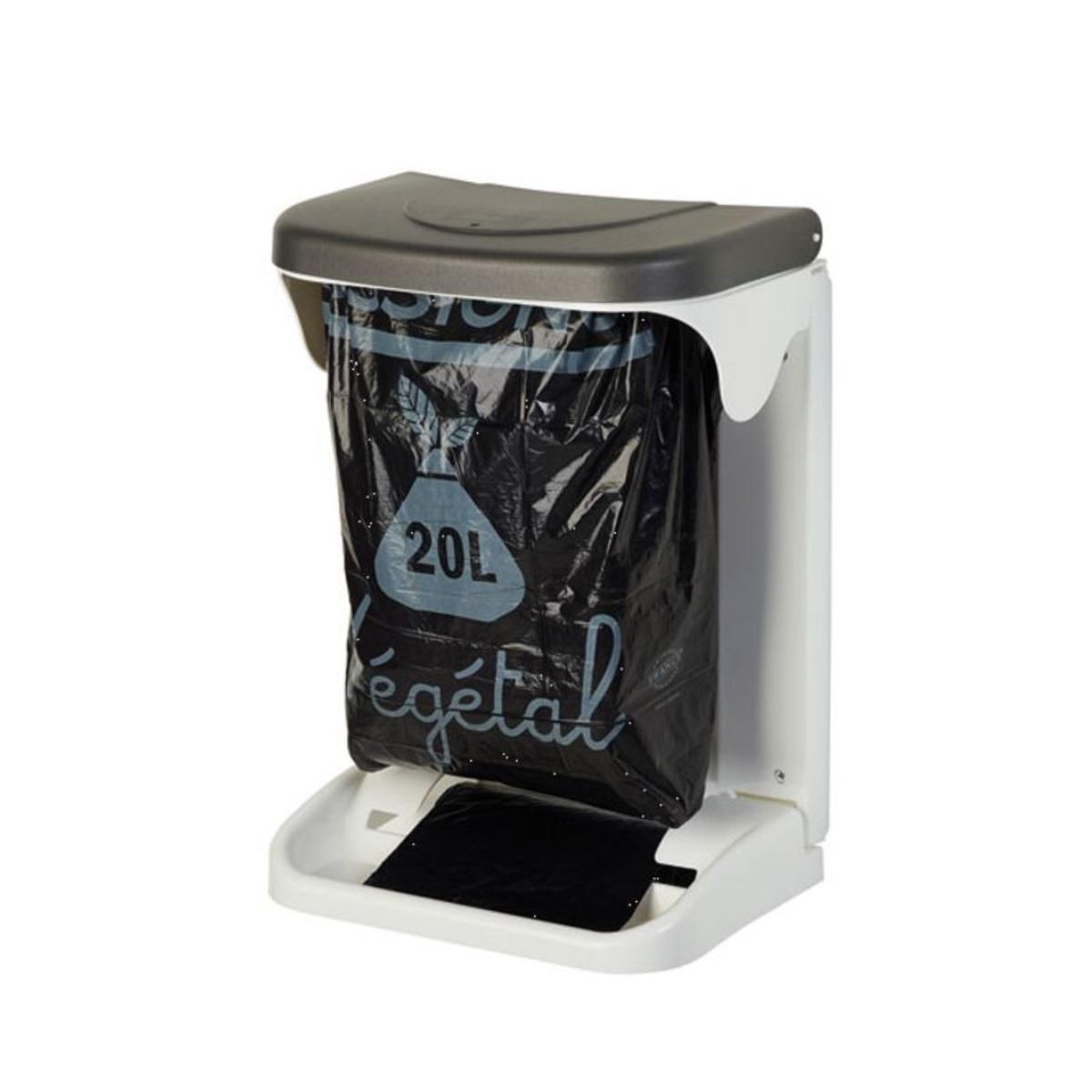 Rossignol Poubelle de placard 10l blanc/gris - 91195