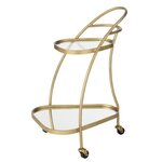 Paris Prix Desserte 2 Niveaux Design  Leanor  83cm Or