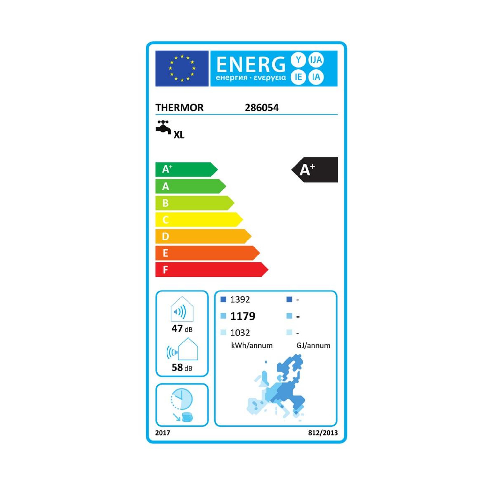 Voir la diapositive 2 : Thermor Chauffe-eau vertical 240l 1200w blanc - 286054