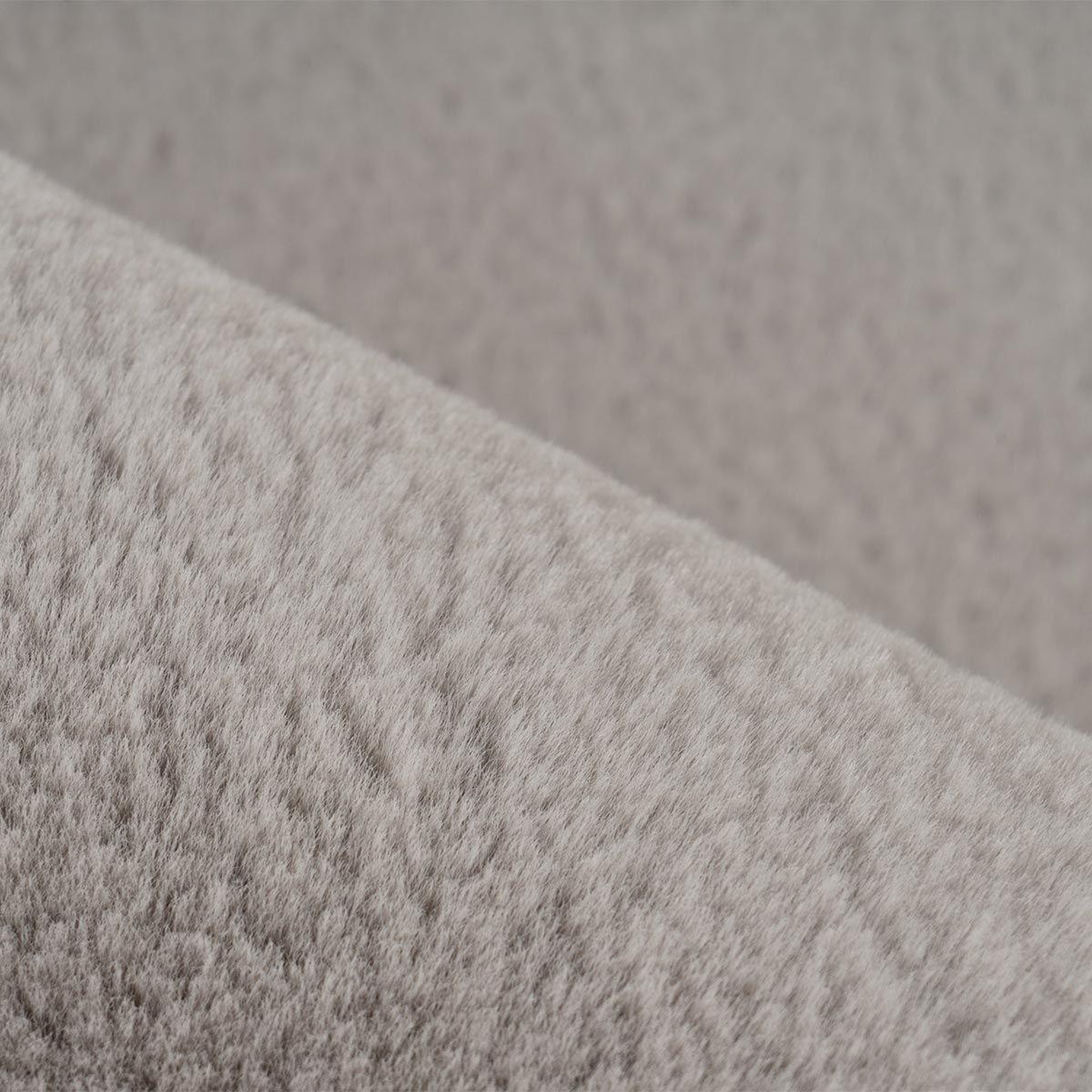 Voir la diapositive 3 : Paris Prix Tapis Uni Rond Doux à Poils Longs  Rabbit  Argent