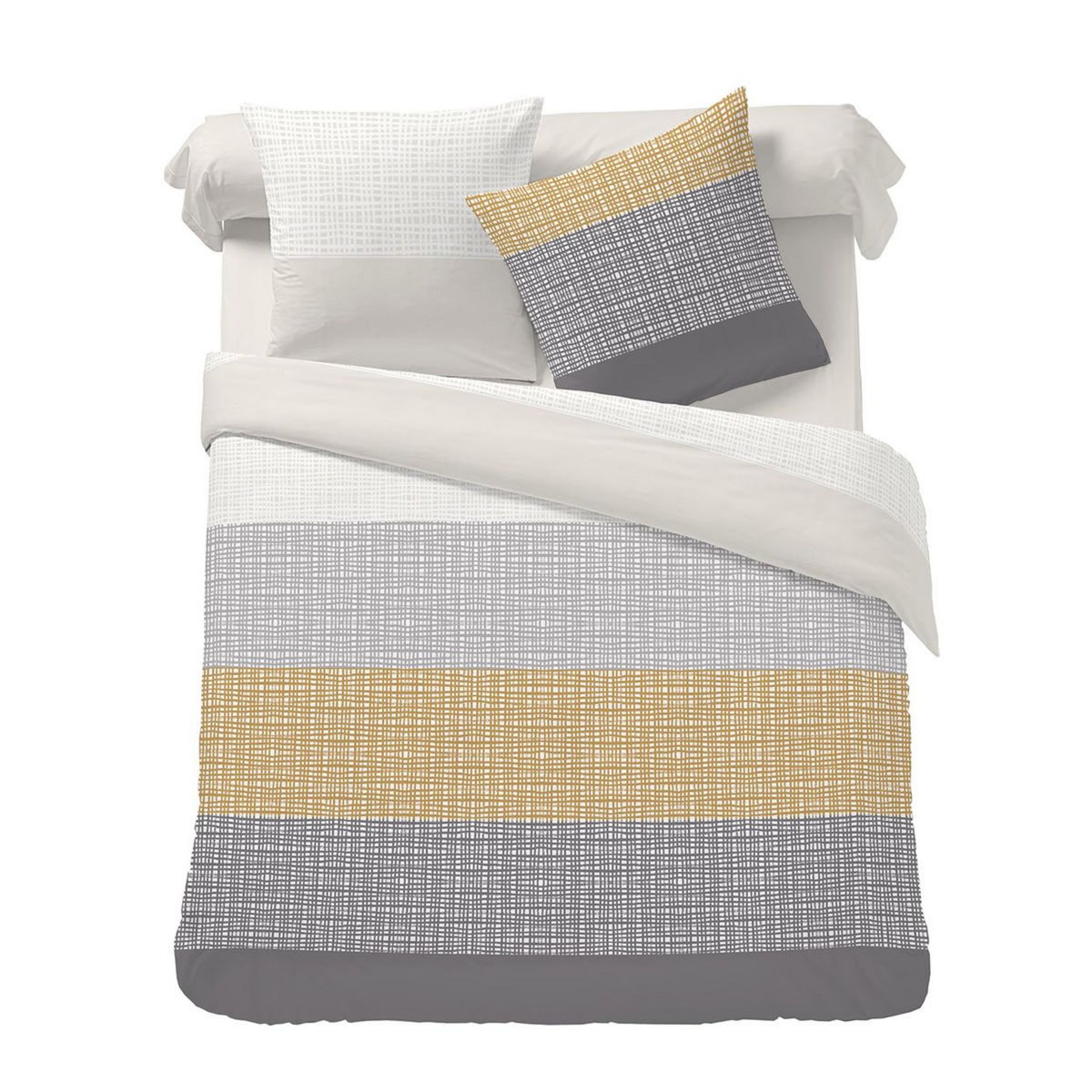 Parure housse de couette fantaisie en polycoton 49 fils GENNIA