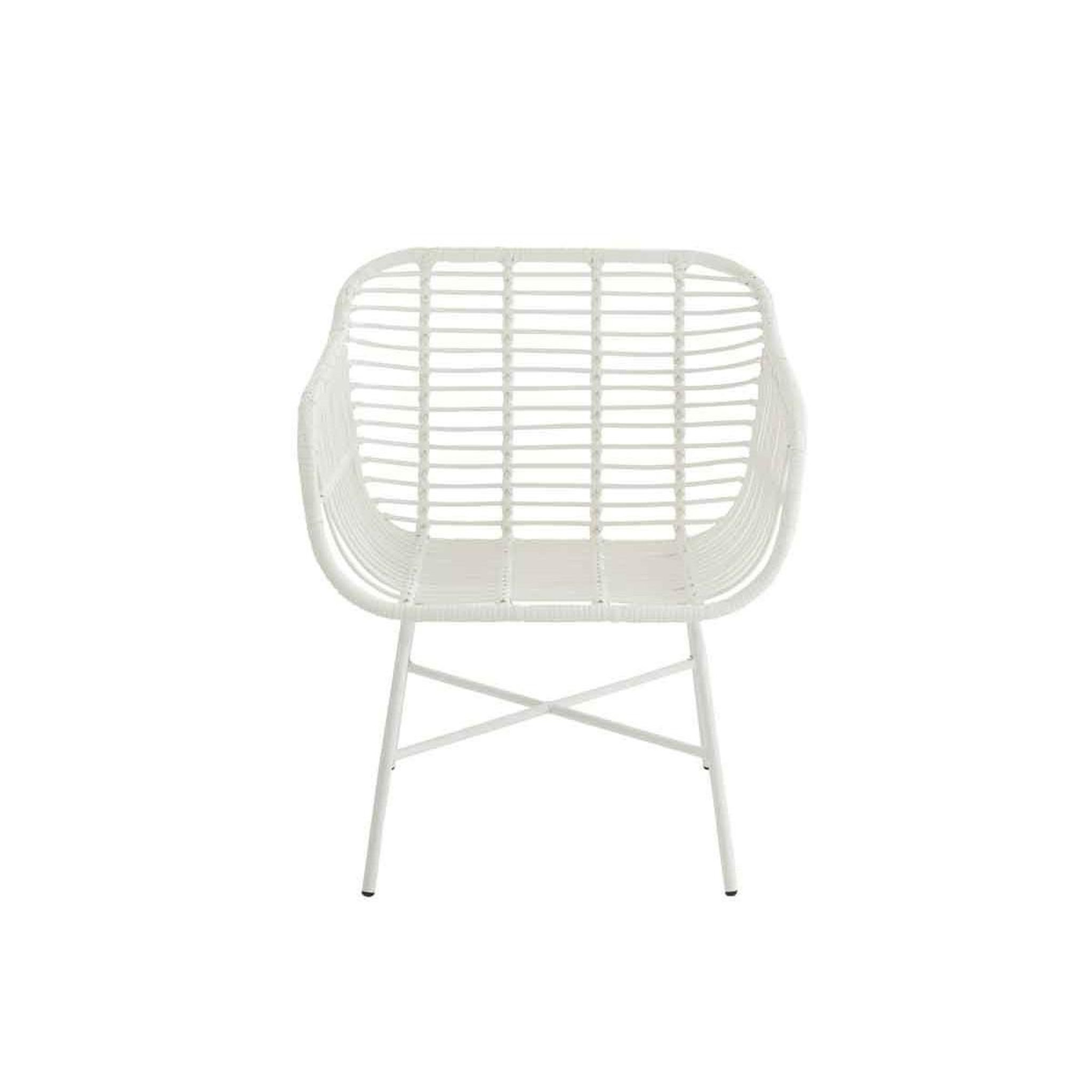 Voir la diapositive 2 : J-LINE Chaise de jardin design  celeste  82cm blanc