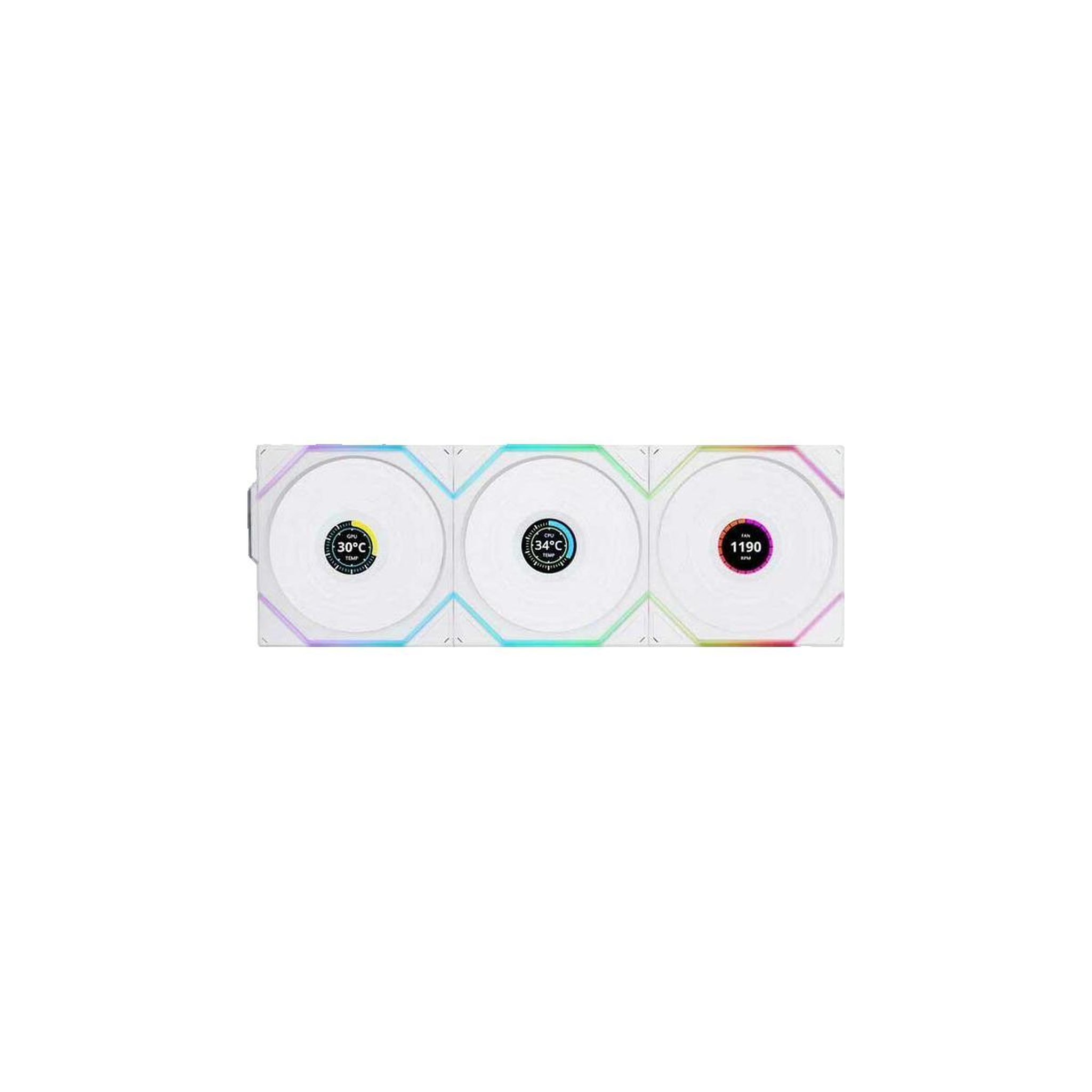 Voir la diapositive 2 : Lian-li Ventilateur Lian Li UNI FAN TL LCD blanc