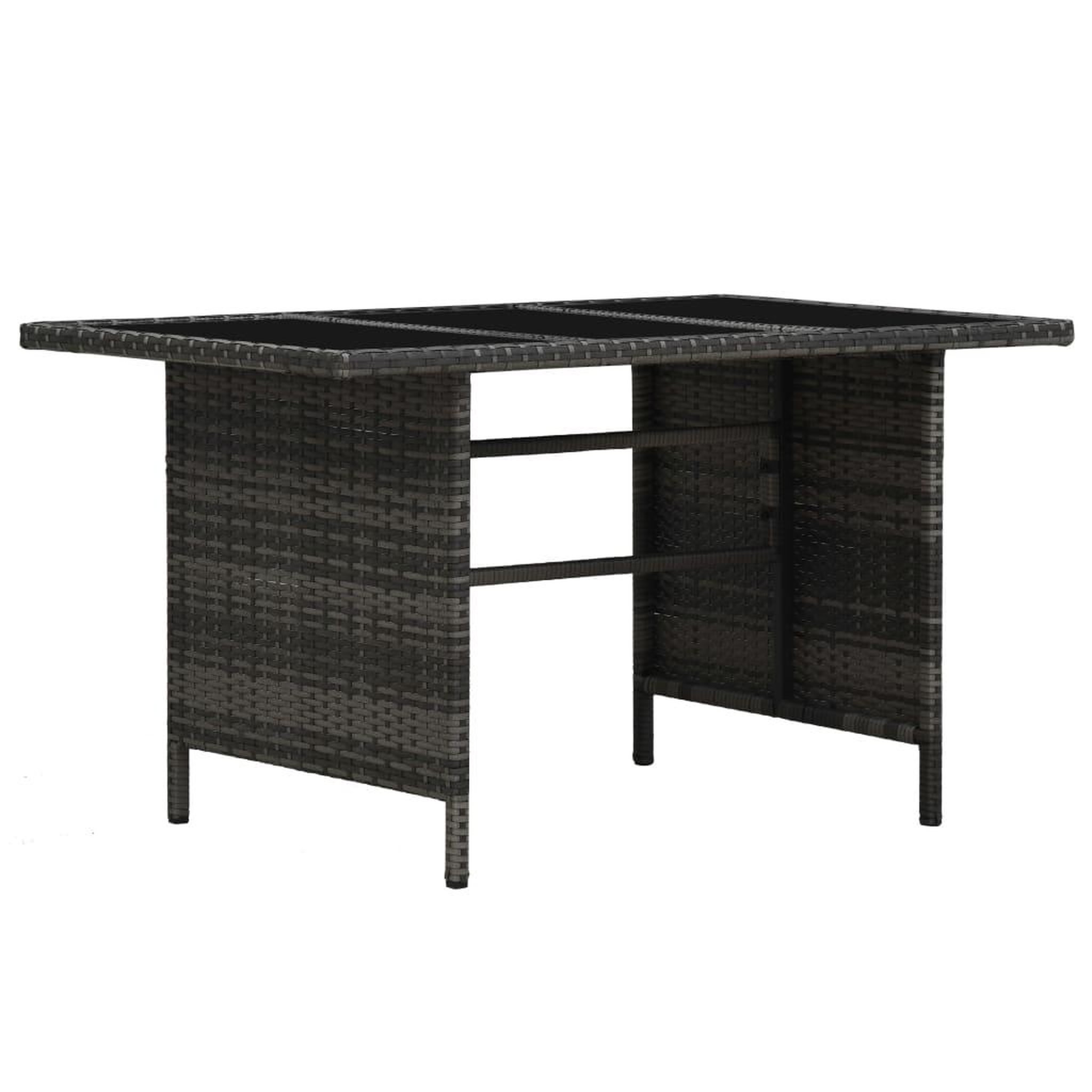 Voir la diapositive 4 : VIDAXL Salon de jardin 4 pcs avec coussins resine tressee gris