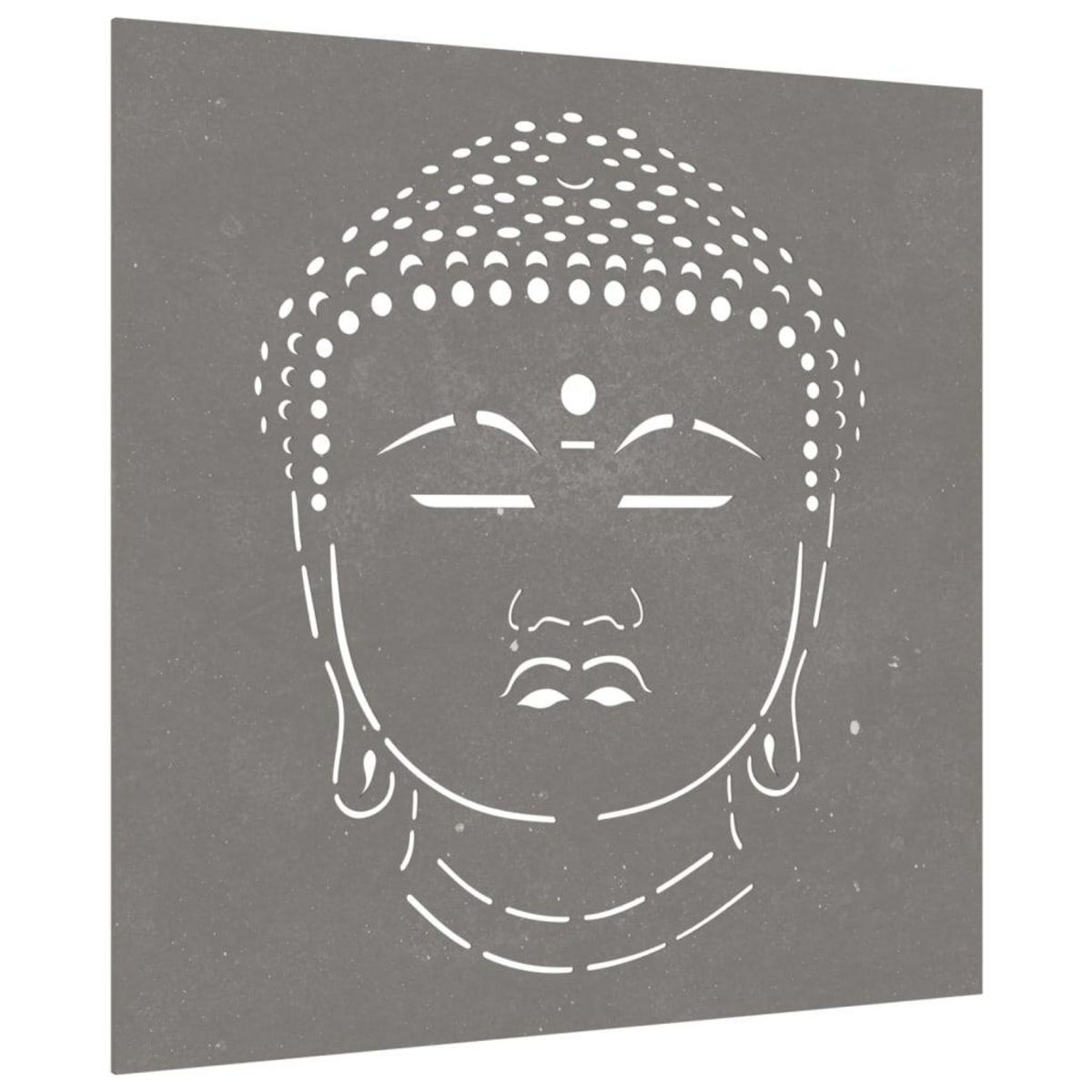 VIDAXL Decoration murale jardin 55x55 cm motif de tete de bouddha