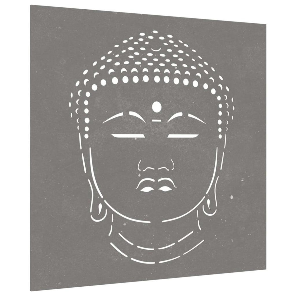 VIDAXL Decoration murale jardin 55x55 cm motif de tete de bouddha