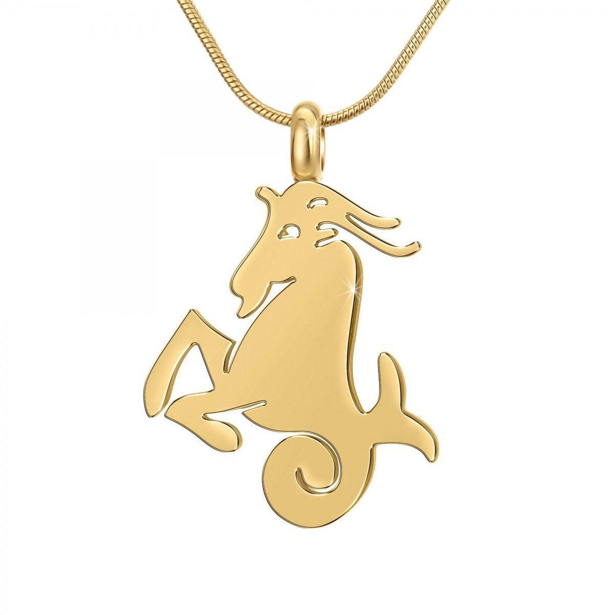 SC BOHEME Collier astrologie  Capricorne  SC Bohème en Acier Finement doré