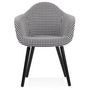 Voir la diapositive 2 : Paris Prix Fauteuil Design Vintage  Madryna  81cm Noir