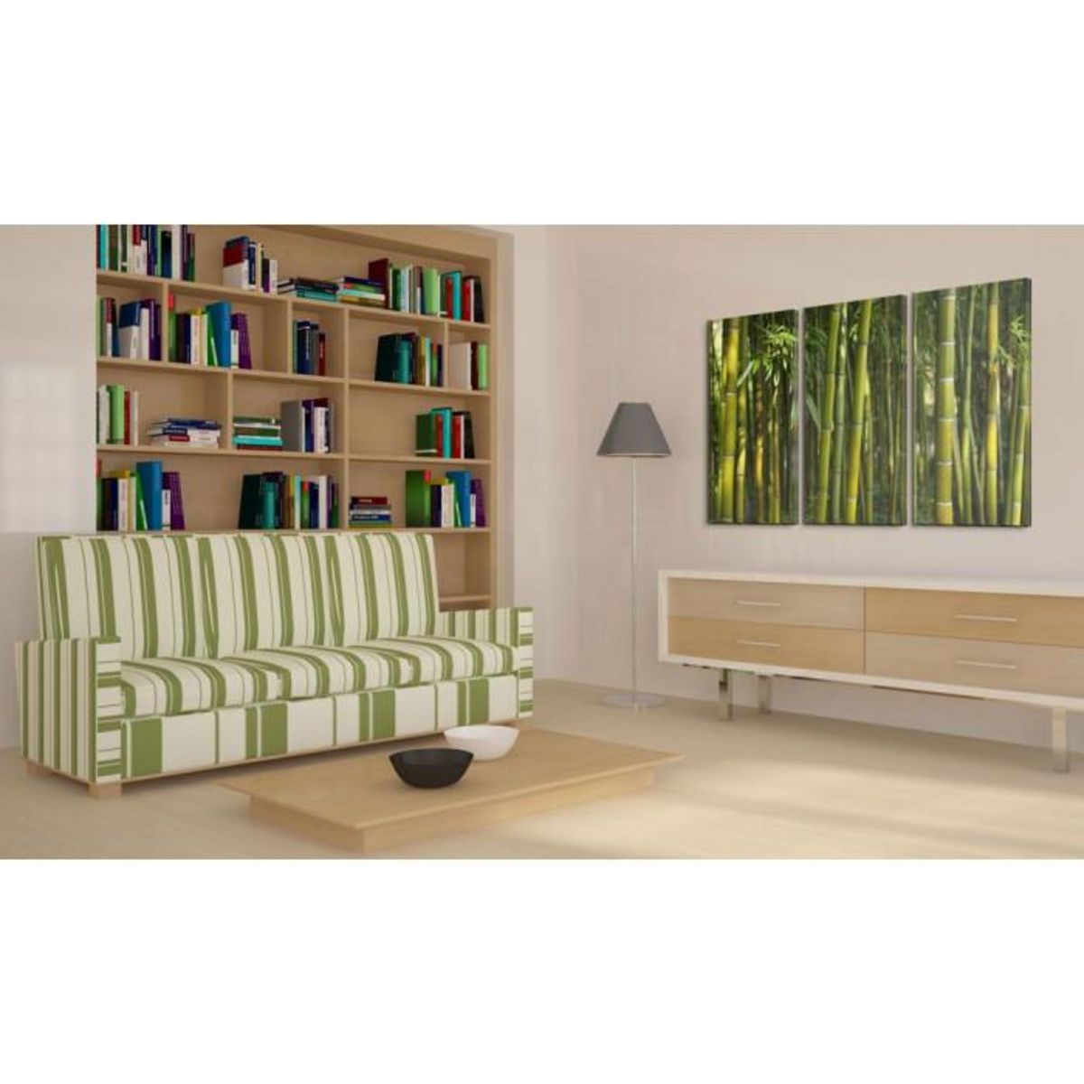 Paris Prix Tableau Imprimé  Bambou & Vert  40x60cm