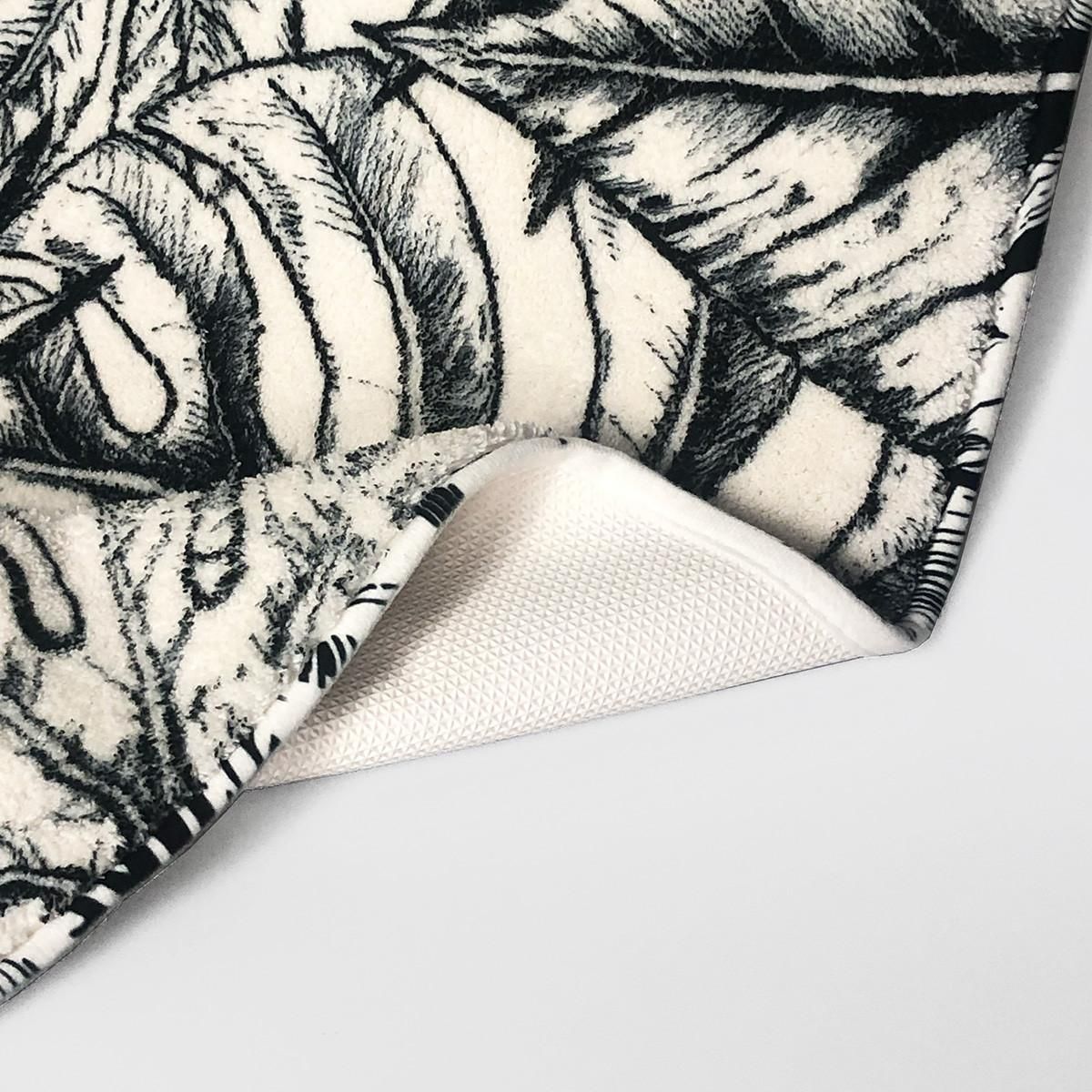 GUY LEVASSEUR Tapis de bain antidérapant imprimé feuillage 50x80cm