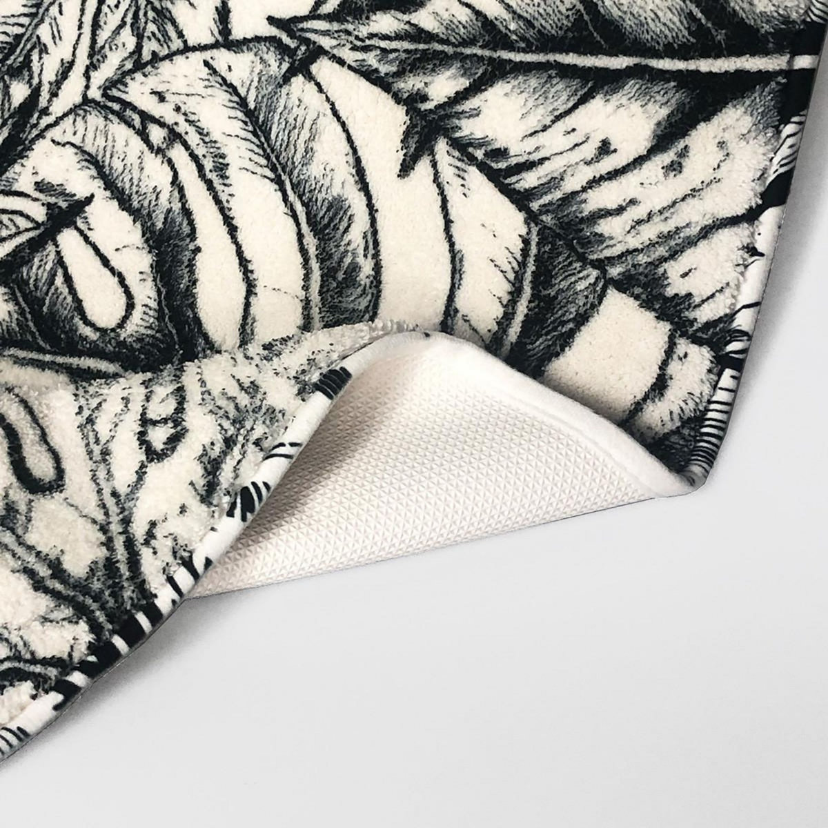 GUY LEVASSEUR Tapis de bain antidérapant imprimé feuillage 50x80cm