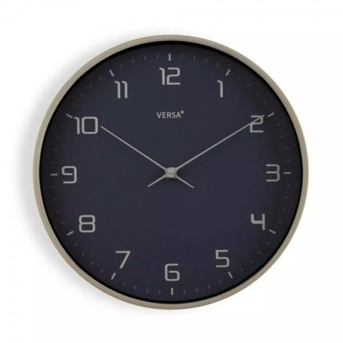 MARKET24 Horloge Murale Bleu Bois PU (30,5 x 4,3 x 30,5 cm)