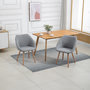 Voir la diapositive 4 : HOMCOM Chaises de visiteur design scandinave - lot de 2 chaises - pieds effilés bois hêtre - assise dossier accoudoirs ergonomiques lin gris