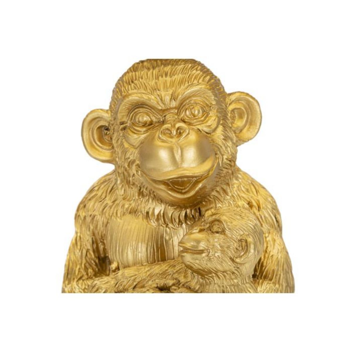 Paris Prix Lampe à Poser Design  Monkey Mum  49cm Or & Noir