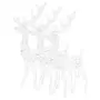 VIDAXL Decorations de Noël de renne Acrylique 3 pcs 120 cm Blanc chaud