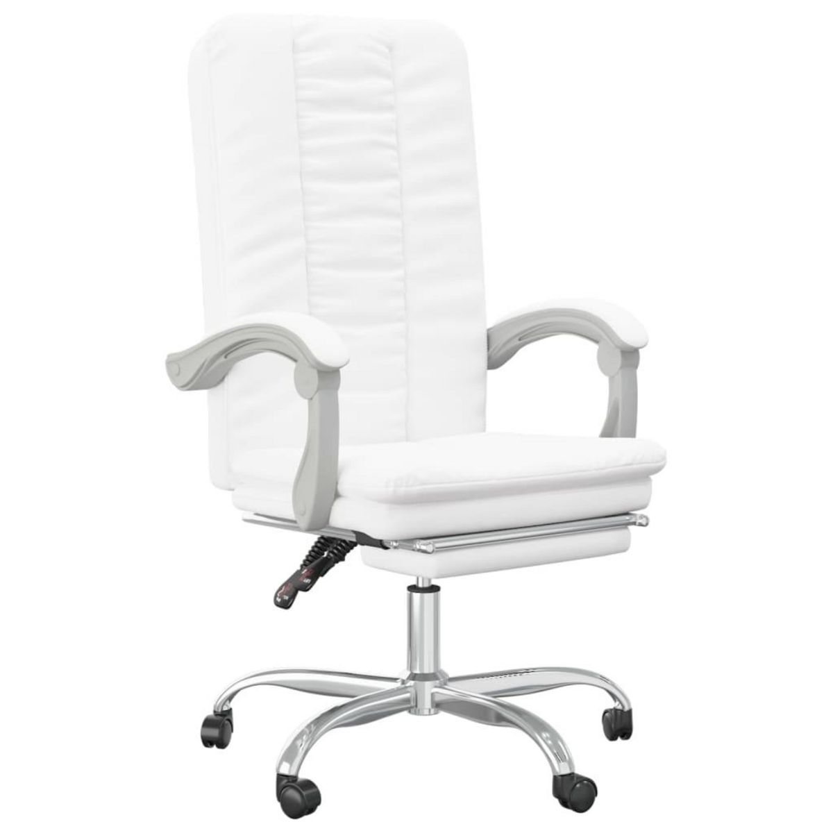 VIDAXL Fauteuil inclinable de bureau Blanc Similicuir