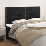 VIDAXL Tetes de lit 4 pcs Noir 100x5x78/88 cm Similicuir